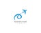 Simple airplane travel logo agency concept