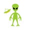 Simple alien illustration vector template