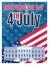 Simple american independence holiday poster vector new