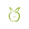 Simple apple icon design vector illustration, eco food