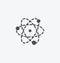 Simple atom icon on white background. Simple atom icon. eps8.