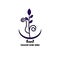 Simple and attractive purple plant logos