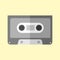 Simple Audio Cassette Vector Illustration Graphic