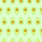 Simple avocado doodle repeat pattern design