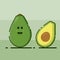 Simple avocado illustration flat design