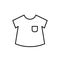 Simple baby t shirt outline vector icon. EPS 10... Kids fashion flat clothes.... Newborns wear...... Basic baby clothing.