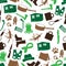 Simple backwoodsman icons seamless pattern eps10