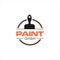 Simple badge round painter logo design