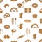 Simple bakery items icons seamless pattern eps10