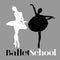 Simple ballet school logo