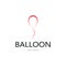 simple balloon logo, for kids event, toy shop, birthday, holiday vector