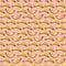 Simple banana pattern isolated on 3d render minimal