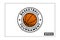 Simple basketball tournament icon, basketball championship logo