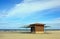 Simple beach wooden cabana
