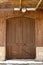 Simple beach wooden cabana door