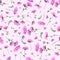 Simple and beauty varicoloured flower seamless pattern. Vector illustration for textile, pattern fills, paper wrapping
