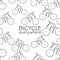 Simple bicycle line seamless pattern