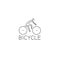 Simple bicycle line seamless pattern