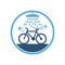 Simple bike wash service icon