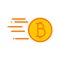 Simple Bitcoin Quick Sending Vector Illustration Graphic