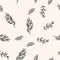 Simple black and beige plants background. Floral seamless pattern can be used for wallpaper, website, textile printing.