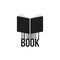 Simple black book icon with barcode