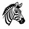 Simple Black Line Icon Design For Zebra