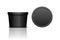 Simple black realistic plastic cosmetic jar for body of face cream, scrub