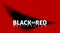 Simple black on red background with blurred rounded shape