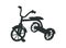 Simple black silhouette of a tricycle