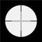 Simple black sniper optical scope crosshair. Aim target illustration.