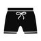 Simple black swim shorts icon