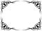 Simple black tattoo ornamental decorative frame