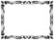 Simple black tattoo ornamental decorative frame