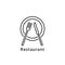 Simple black thin line restaurant logo