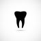 Simple black tooth icon