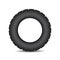 Simple black tractor tire - vector