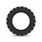 Simple black tractor tire - vector