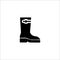 Simple black vector boots icon isolated on white