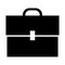 Simple, black and white suitcase/briefcase icon