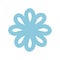 Simple blue flower vector decorative element for reproduction and decoration