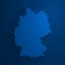 Simple blue Germany map technology background, vector