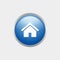 Simple Blue Home Glossy Icon