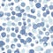 Simple blue pebble seamless pattern on white background. Chaotic stones backdrop