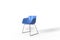 Simple blue plastic chair