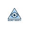 Simple blue secret society logo