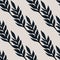 Simple botanic seamless pattern with hand drawn leaves branches. Black foliage silhouettes on grey background