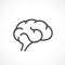 Simple brain outline icon