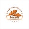 Simple bread shop badge logo template