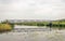 Simple bridge reflected in the water surface